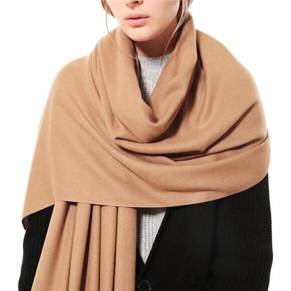 Womens Thick Oversized Pashmina Shawl Wrap Scarves Soft Winter Warm - Picture 6 of 7